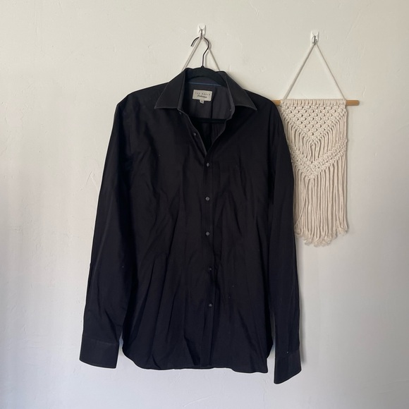 Ted Baker Black button down shirt - Picture 1 of 4